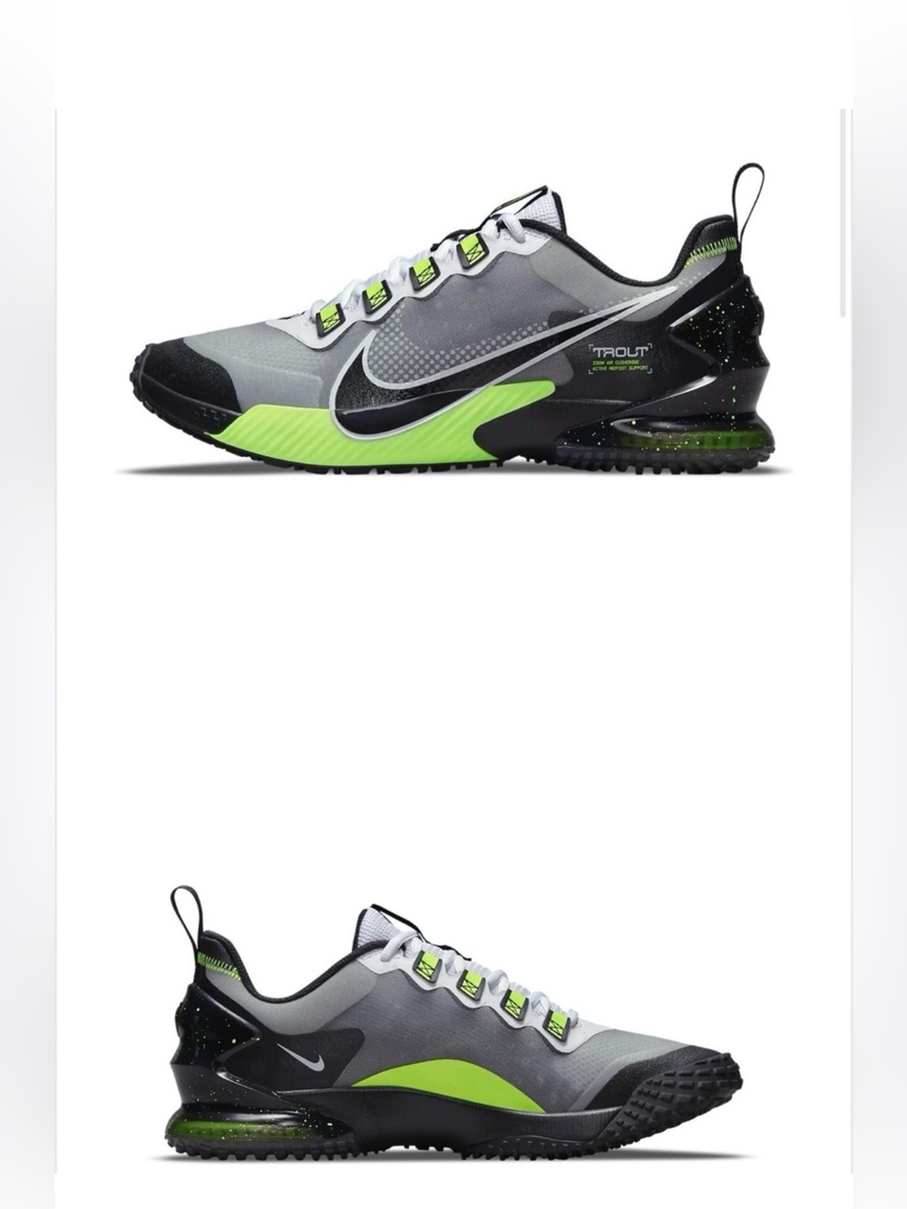 Nike Force Zoom Trout LTD TF in Light Smoke Grey Volt Sz 11.5